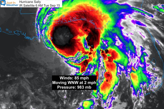 September 15 weather hurricane sally satellite Tuesday morning