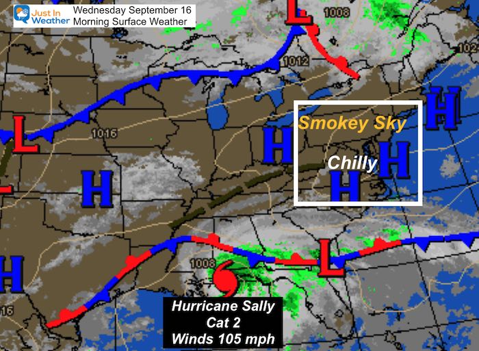 September 16 weather Wednesday Morning Hurricane Sally