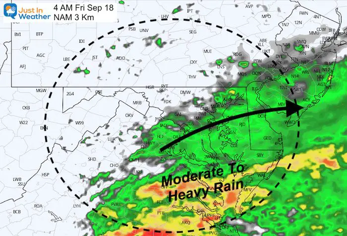 September 17 rain Sally forecast Friday 4 AM