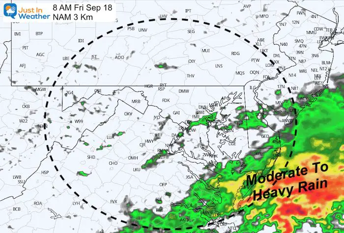 September 17 rain Sally forecast Friday 8 AM
