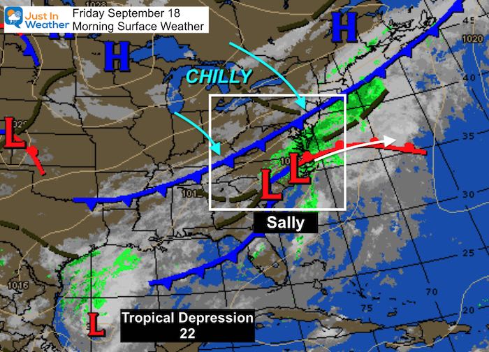 September 17 weather Friday morning