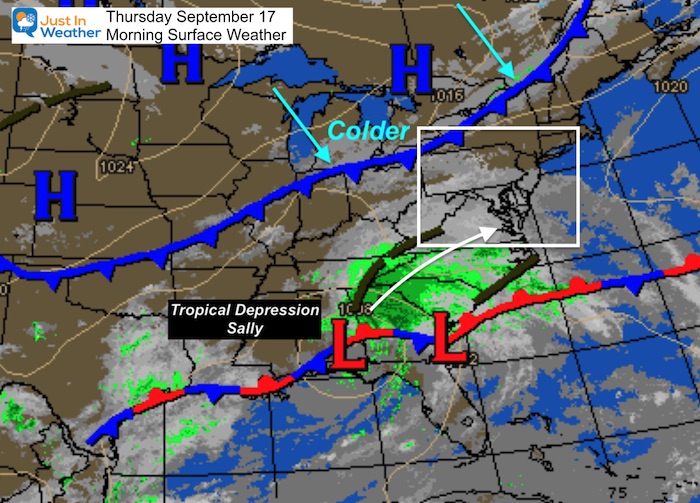 September 17 weather Sally Thursday morning