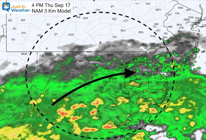 September 17 weather rain Thursday 4 PM