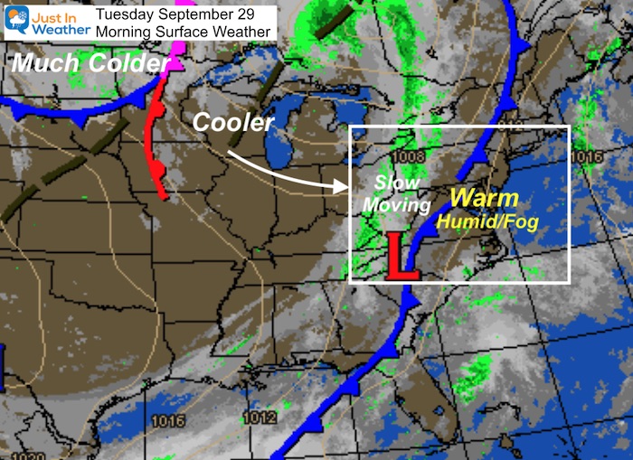 September 29 Tuesday morning surface weather