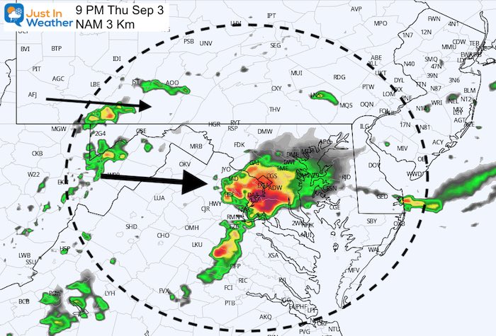 September 3 severe storm weather Thursday 9 PM