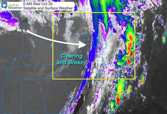 September 30 weather satellite Wednesday morning