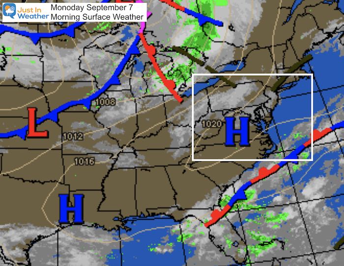 September 7 Labor Day morning surface weather