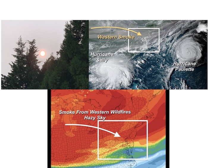 Smoke and hazy sky From September Wildfire
