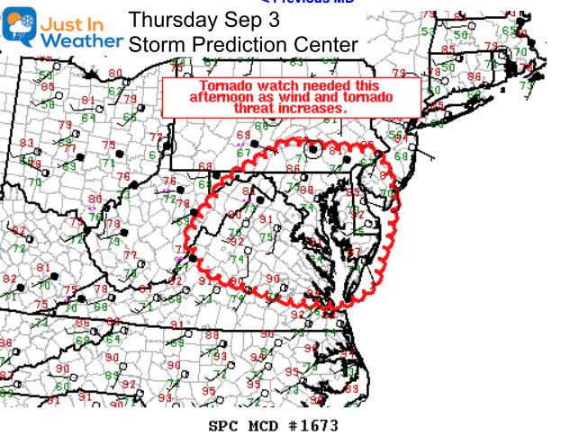 Storm Prediciton Center Tornado Watch Discussion