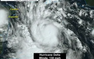 Hurricane Delta Category 4 satellite October 6
