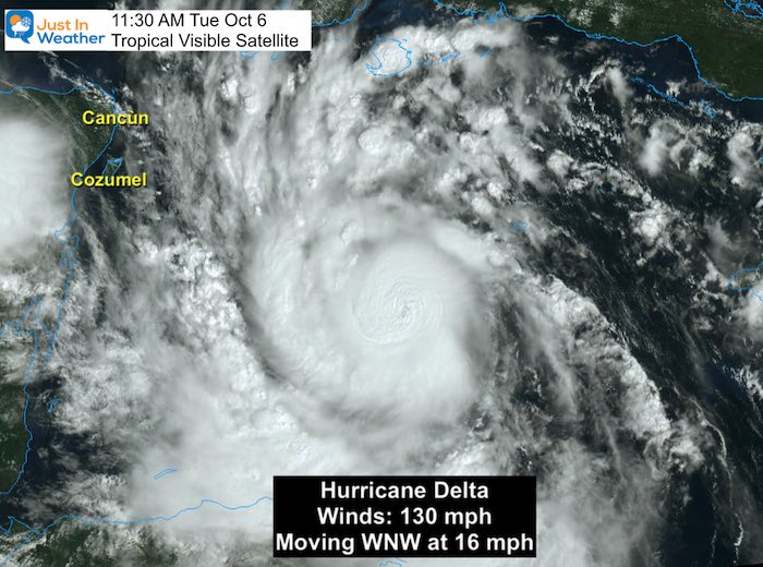 Hurricane Delta Category 4 satellite October 6