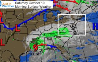 October 10 Delta morning surface weather