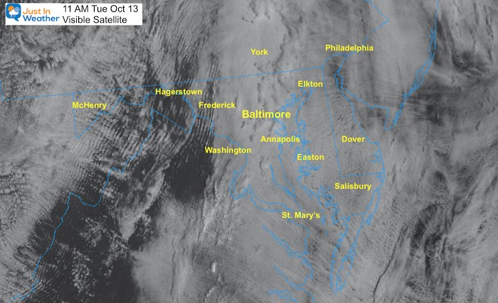 October 13 clouds fog visible satellite