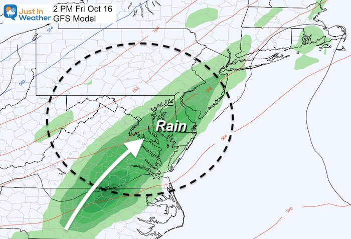 October 14 weather rain Friday