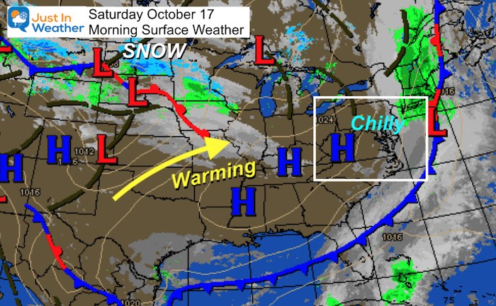 October 17 weather Saturday morning