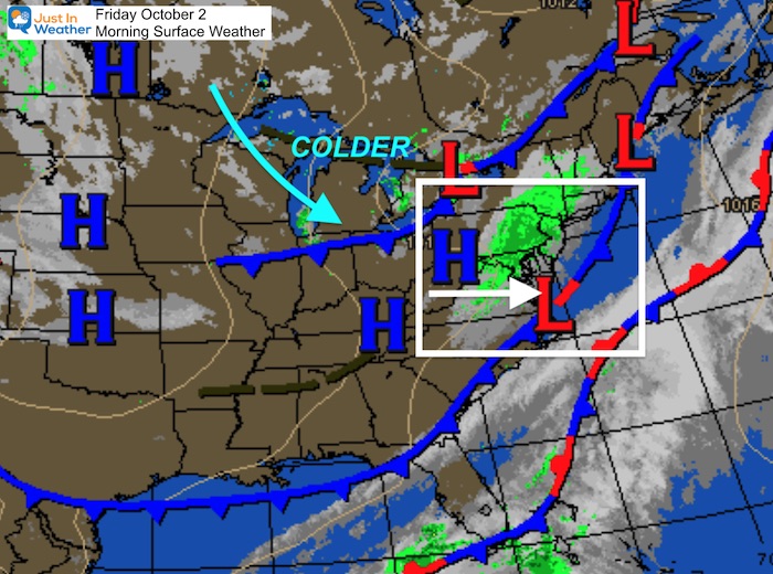 October 2 weather Friday morning