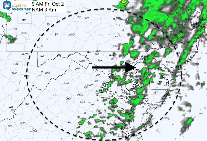 October 2 weather rain forecast Friday 9 AM