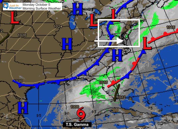 October 5 weather Monday morning