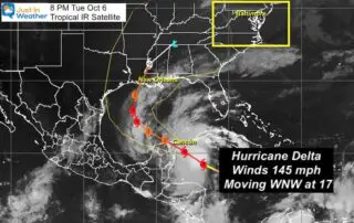 October 6 Hurricane Delta Tuesday Evening Update