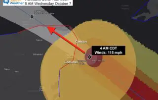 October 7 hurricane delta landfall plot