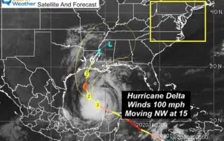 October 8 Hurricane Delta Thursday morning