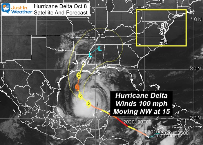 October 8 Hurricane Delta Thursday morning