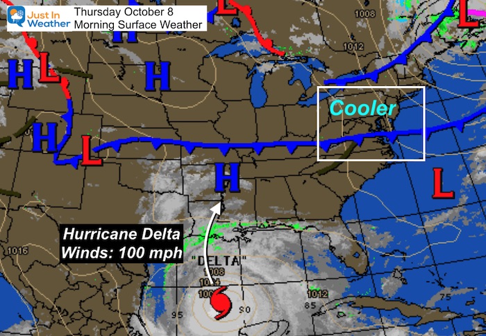 October 8 surfsce weather Thursday morning