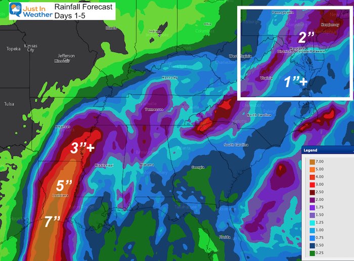 October 8 weather Hurricane Delta rain 5 days