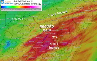 November 12 record rainfall flooding Maryland