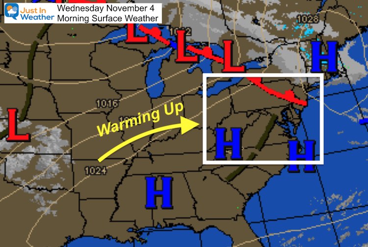 November 4 weather Wednesday morning
