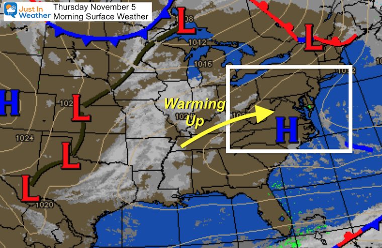 November 5 weather Thursday morning