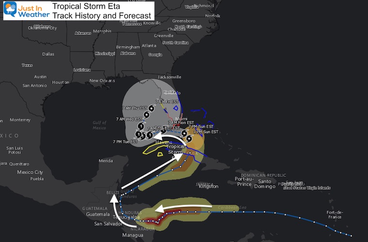 Tropical Storm Eta History November 8