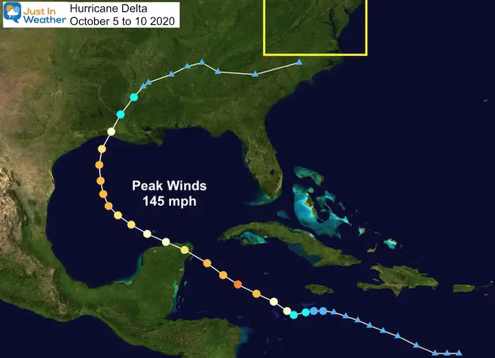 Tropical Tracks 2020 Hurricane Delta