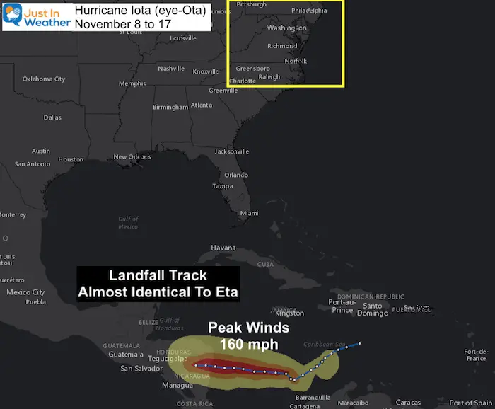 Tropical Tracks 2020 Hurricane Iota