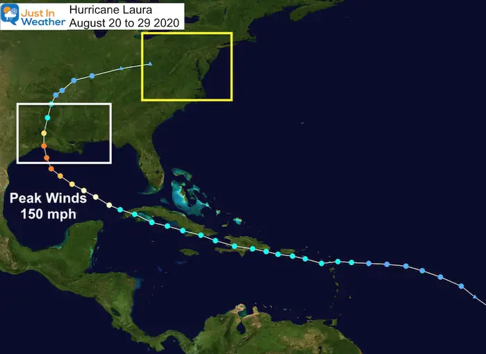 Tropical Tracks 2020 Hurricane Laura