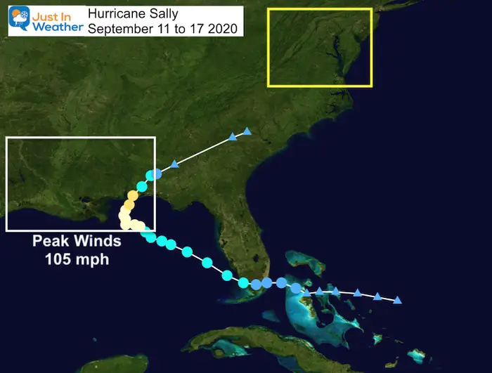 Tropical Tracks 2020 Hurricane Sally