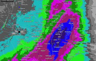 December 5 storm rain totals Central Maryland
