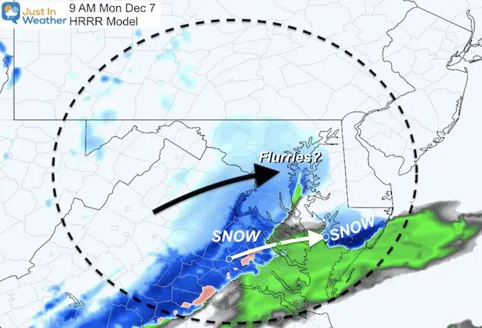 December 7 Snow Maryland Morning