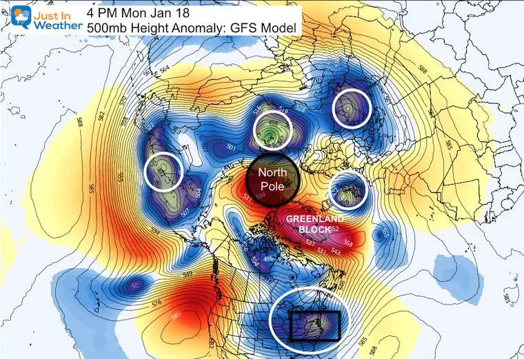 January 12 weather Polar Vortex northern hemisphere