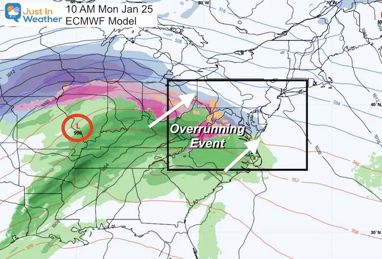 January 20 weather snow storm next Monday 10 AM