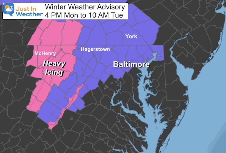 January 25 winter weather advisory