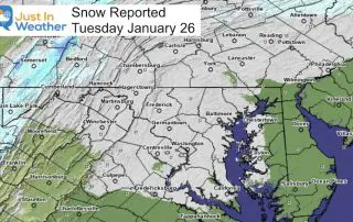 January 26 weather snow Maryland
