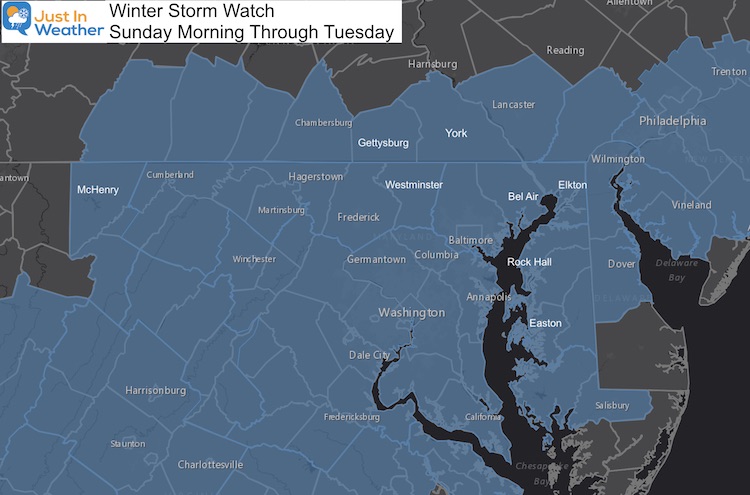 January 29 Winter Storm Watch