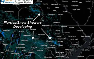 January 5 weather snow radar Tuesday morning