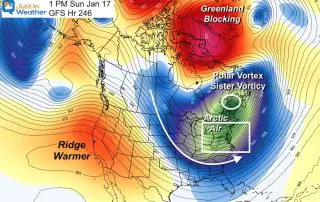 Polar Vortex jet stream January 17 Forecast Hour 246