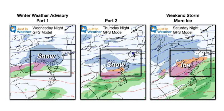 February 10 snow ice events this week