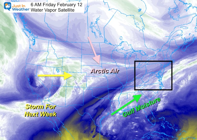 February 12 weather Friday morning satellite