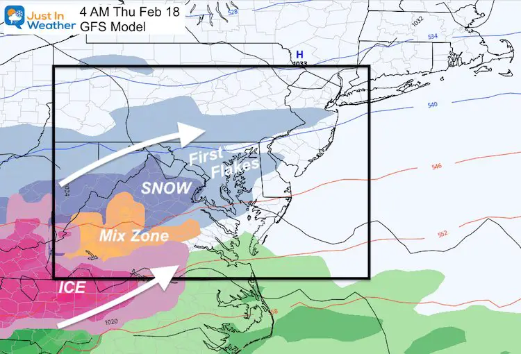 February 16 weather snow ice Thursday AM 4