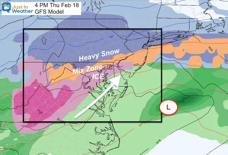 February 16 weather snow ice Thursday PM 4