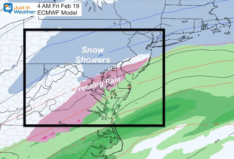 February 17 weather storm snow ice Friday AM 4